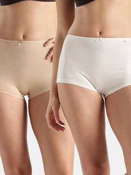 Jockey - Ss04 Women High Coverage Super Combed Cotton Elastane Boy Leg (Pack Of 2)