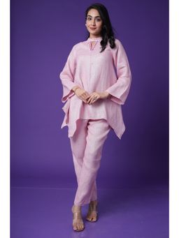 Zari Jaipur - Silk Blend Co-Ord- Pink (Set of 2)