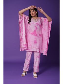 Zari Jaipur - Silk Blend Co-Ord- Pink (Set of 2)