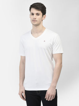CRIMSOUNE CLUB - Men White V-Neck T-Shirt