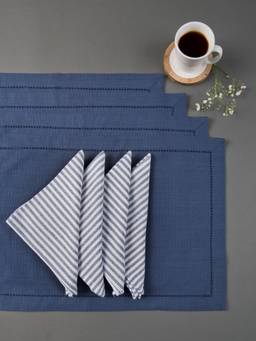 FAVORI - Blue Noveau Placemat And Napkin Set
