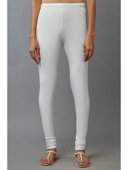 W - White Solid Churidar