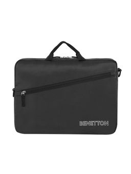 United Colors of Benetton - Edgar Polyester Laptop Sleeve Business Case for Unisex-Black (M)