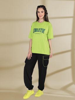 CHKOKKO - Women Green Summer Co-Ord (Set of 2)