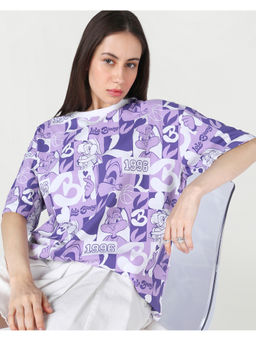 Bewakoof - Looney Tunes Women's Multicolor Graphic Printed Oversized T-shirt