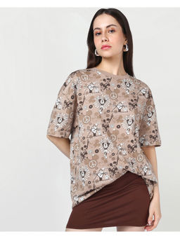 Bewakoof - Disney Women's Multicolor Graphic Printed Oversized T-shirt