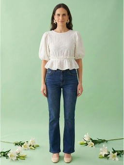 AMAGYAA - White Trendy Casual Top