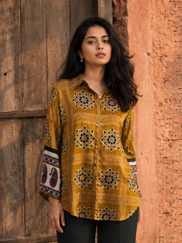 KAFTANIZE - Yellow Printed Shirt