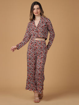 Saffe - Multi-Color Print Long Sleeves Co-Ord Set