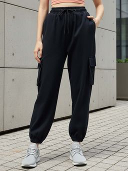 Bewakoof - Air 1.0 Women's Black Oversized Cargo Joggers