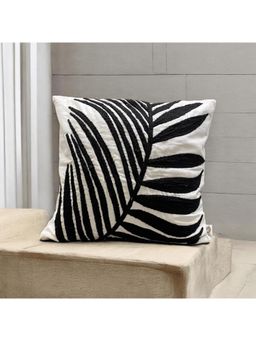 LUSHLYF - Tropical Palm Tufted Cushion Cover - Black
