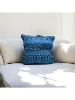 LUSHLYF - Azure Bliss Tufted Cushion Cover - Blue