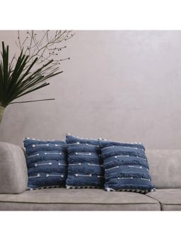 LUSHLYF - Blue Horizon Tufted Cushion Cover - Blue (Pack of 3)