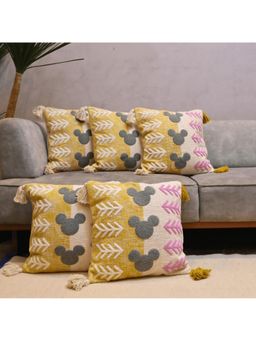 LUSHLYF - Embroidered Charm Tufted Cushion Cover - Multi-Color (Pack of 5)