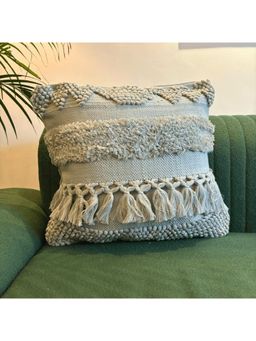 LUSHLYF - Grey Mist Tufted Cushion Cover - Grey
