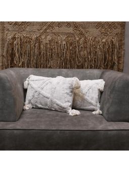 LUSHLYF - Ivory Dream Tufted Cushion Cover - White (Pack of 2)