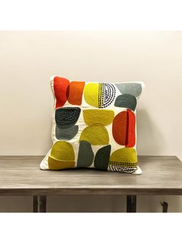 LUSHLYF - Embroidery Soft Cotton Slub Tufted Modern Geometric Sofa and Cushion Cover - Multi-Color
