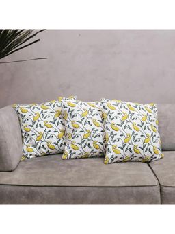 LUSHLYF - Paisley Vine Tufted Cushion Cover - Yellow (Pack of 3)
