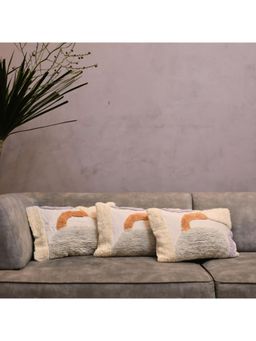 LUSHLYF - Rainbow Horizon Tufted Cushion Cover - White (Pack of 3)