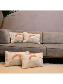 LUSHLYF - Rainbow Horizon Tufted Cushion Cover - White (Pack of 4)