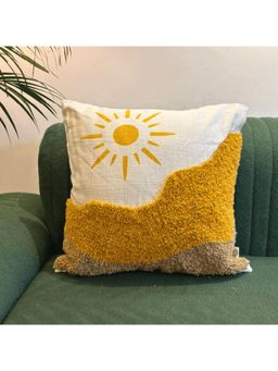 LUSHLYF - Sunny Horizon Tufted Cushion Cover - Yellow