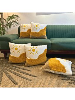 LUSHLYF - Sunny Horizon Tufted Cushion Cover - Yellow (Pack of 5)
