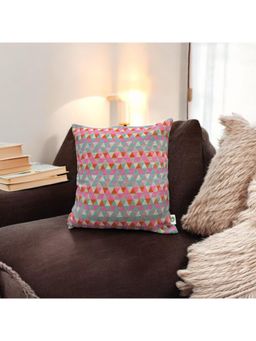 LUSHLYF - Geometric Jacquard Cushion Cover - Multi-Color