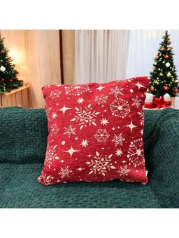 LUSHLYF - Winter Wonderland Jacquard Cushion Covers - Red