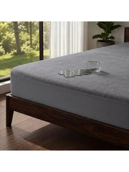 OYO BABY - Ultra Soft Breathable Cotton Feel Waterproof Mattress protector - Grey (King)
