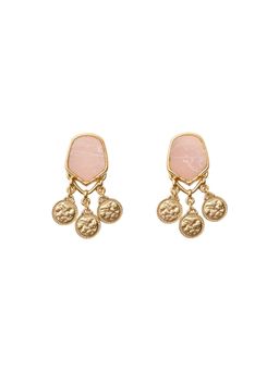 Forever New - Saylor Pink Stone Charm Drop Earrings
