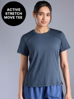 Kica - Cool Tech Gym Tee with Stretch,Quick-Dry & Breathable Mesh for HIIT Workouts KIC025 Grey