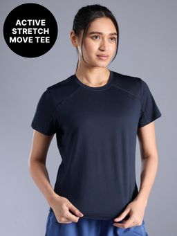Kica - Cool Tech Gym Tee with Stretch,Quick-Dry & Breathable Mesh for HIIT Workouts KIC025 Navy