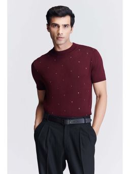 S&N by Shantnu Nikhil - Men Red Printed T-Shirt