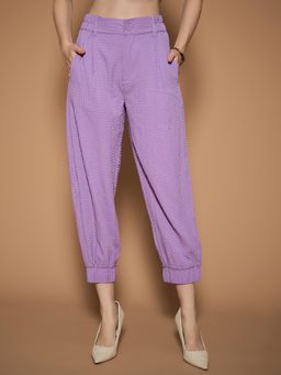 KASSUALLY - URBANGRACE BY KASSUALLY Womens Lavender Tapered Style Joggers