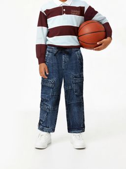 max - Boys Washed Cargo Jeans