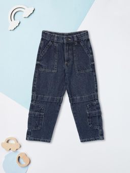 max - Boys Washed Loose Fit Cargo Jeans