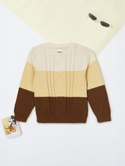 max - Boys Multi-Color Knit Colorblock Sweater