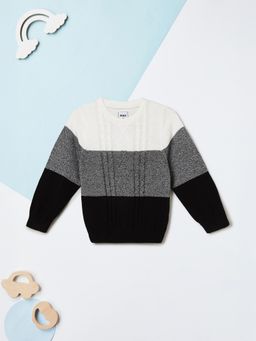 max - Boys Multi-Color Knit Colorblock Sweater