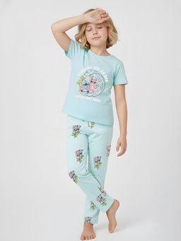max - Girls Stitch Print T-shirt and Pyjama
