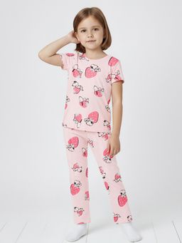 max - Girls Snoopy Print T-shirt and Pyjama