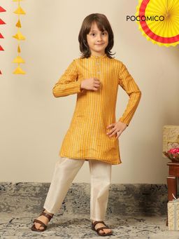 POCOMICO - Mustard Sunflower Glow Kurta and Pyjama