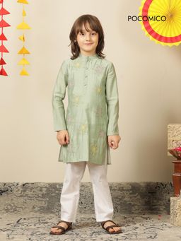 POCOMICO - Green Timeless Grace Kurta and Pyjama