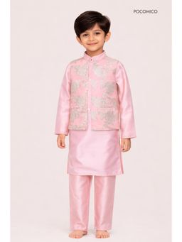 POCOMICO - Pink Zoya Kurta and Pyjama with Jacket