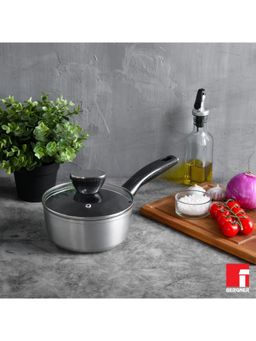 Bergner - Carbon Tt Forged Aluminium Non-stick Saucepan With Lid, 16 Cm, Induction Base, Grey (1)
