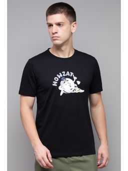 Reebok - Men Black Cotton Round Neck T-Shirt