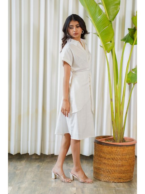 chinese dress ladies Sparrow Linen Midi Shirt Dress – Erin Hielle main image 1