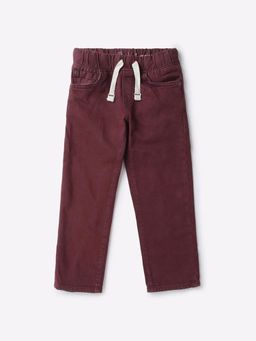 GAP - Boys Maroon Mid-Rise Straight Fit Jeans