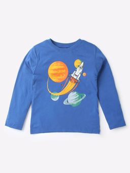 GAP - Boys Blue Graphic Crew Neck T-Shirt