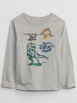 GAP - Boys Grey Graphic Crew Neck T-Shirt