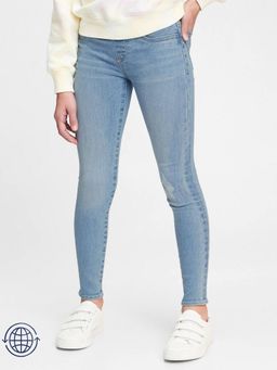 GAP - Girls Blue Light Distressed Mid-Rise Jeans